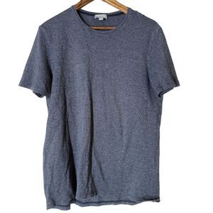 COS Blue Cotton T Shirt Mens Sz M Crew Neck Casual Short Sleeve Textured